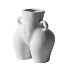 Curved Silhouette Ceramic Vase on a clean background.
