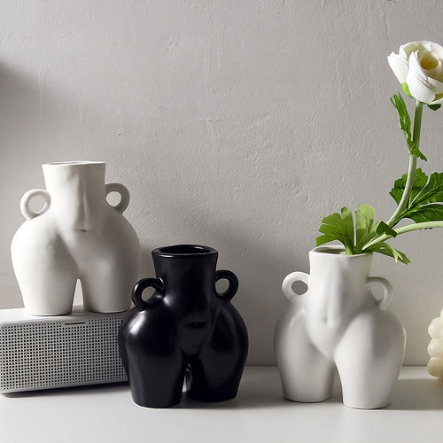 Curved Silhouette Ceramic Vase, additional product view 2.