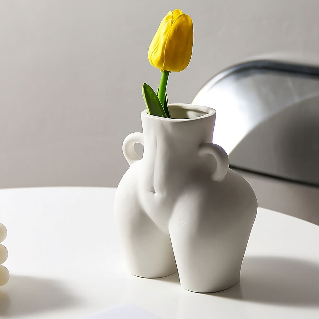 Curved Silhouette Ceramic Vase, additional product view 4.