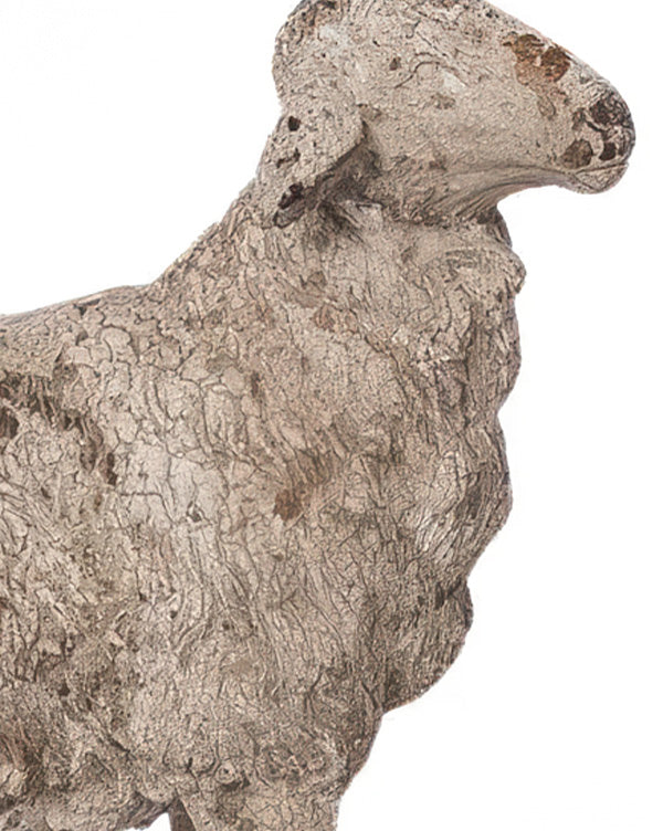 Distressed Ivory Lamb Sculptures, Set of 2, additional view 3