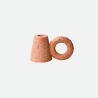 Etched Ring Handle Ceramic Candle Holder, additional product view 3.