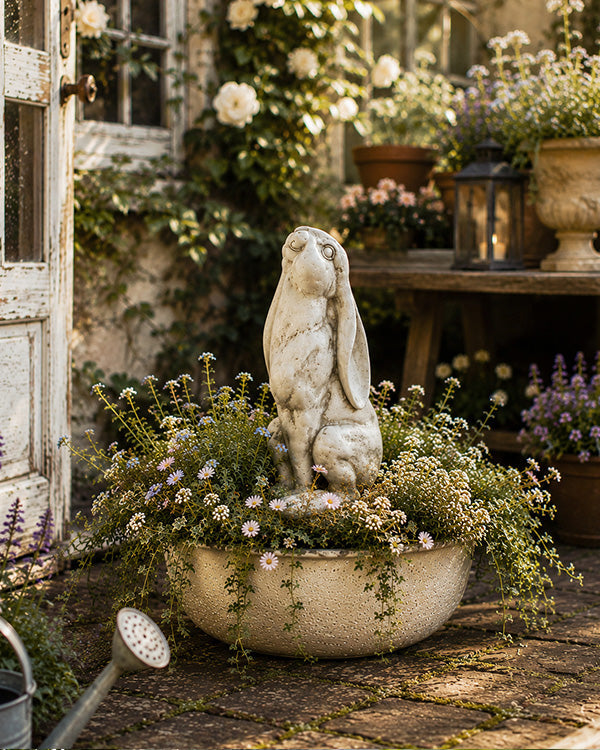 Upward-Gazing Resin Hare Sculpture, additional view 1