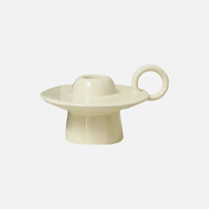 Halo Saucer Ceramic Taper Holder on a clean background.
