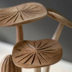 Carved Teakwood Mushroom Sculptures, Set of 2, additional view 2