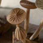 Carved Teakwood Mushroom Sculptures, Set of 2, additional view 3