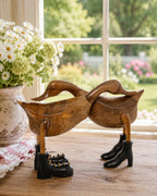 Crossed-Neck Bamboo Duck Sculptures, Set of 2, additional view 3