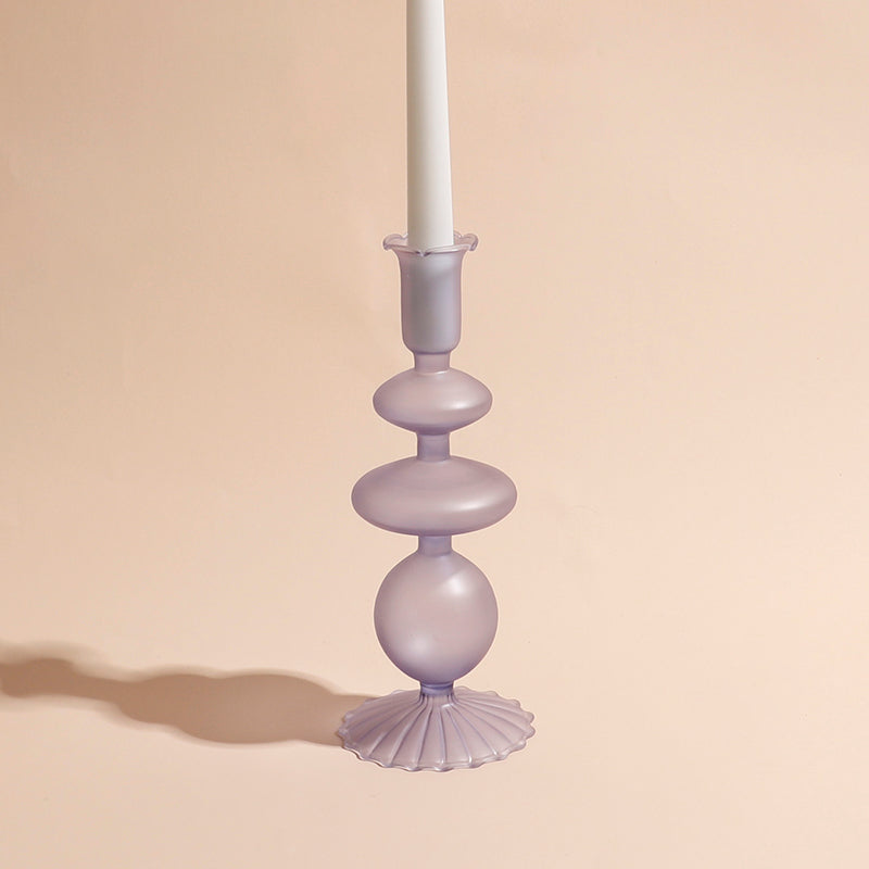 Matte Glass Sculptural Taper Holder, additional product view 2.