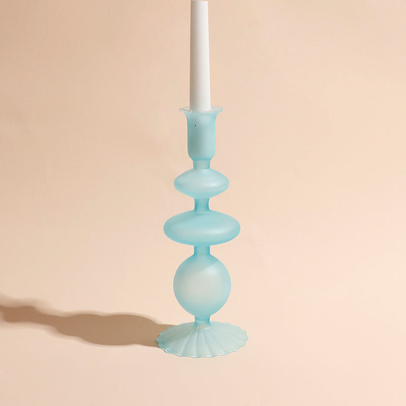 Matte Glass Sculptural Taper Holder, additional product view 3.
