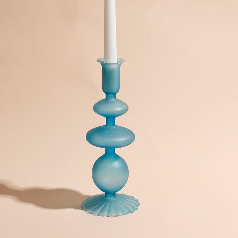 Matte Glass Sculptural Taper Holder, additional product view 4.