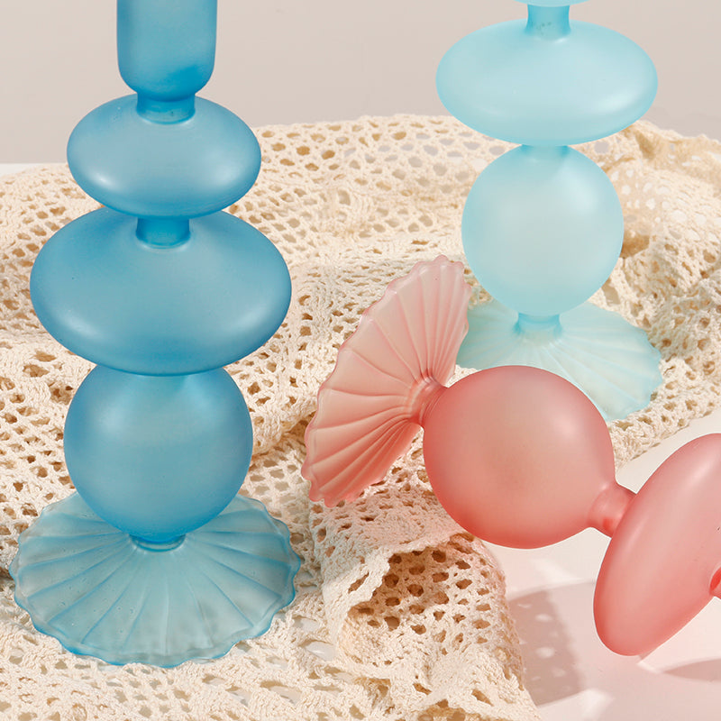 Matte Glass Sculptural Taper Holder, additional product view 5.