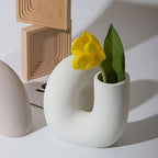 Curved Tube Ceramic Stem Vase, additional view 2
