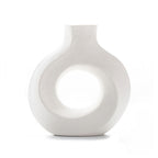 Open-Center Round Ceramic Vase on a white background