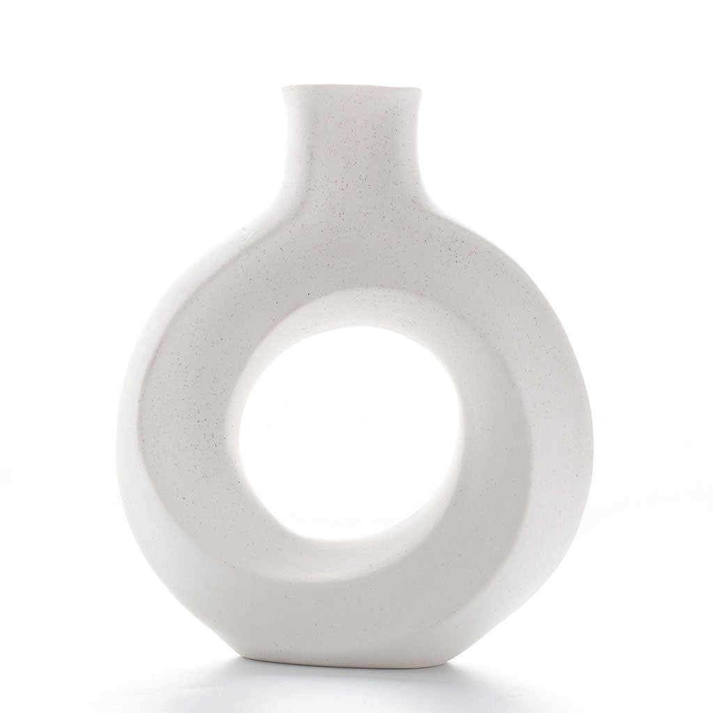 Open-Center Round Ceramic Vase, additional view 1