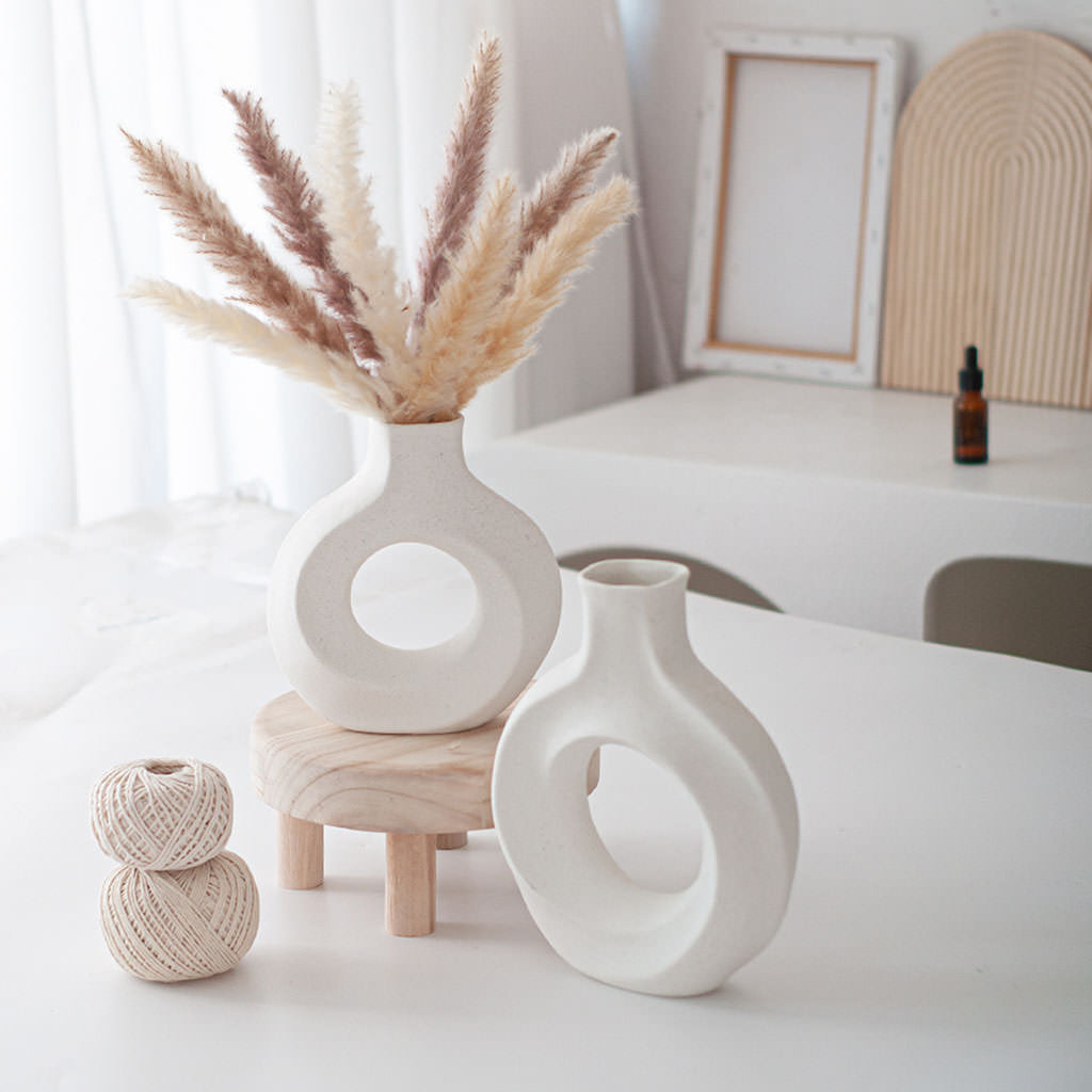 Open-Center Round Ceramic Vase, additional view 4