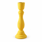 Painted Wood Taper Candle Holder on a clean background.