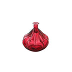 Fluted Bulb Glass Bud Vase on a white background