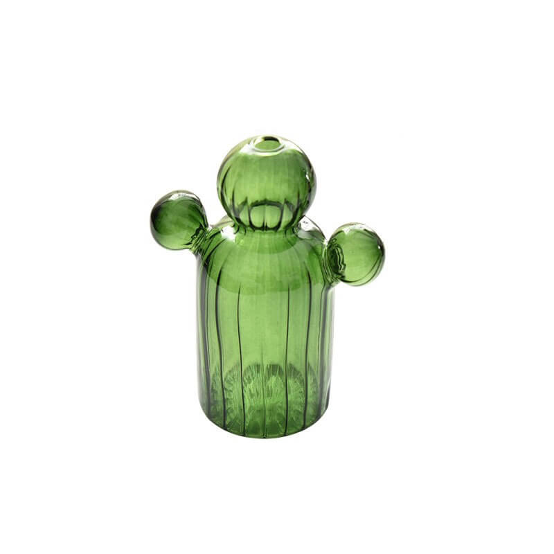 Ribbed Cactus Glass Vase, additional product view 2.