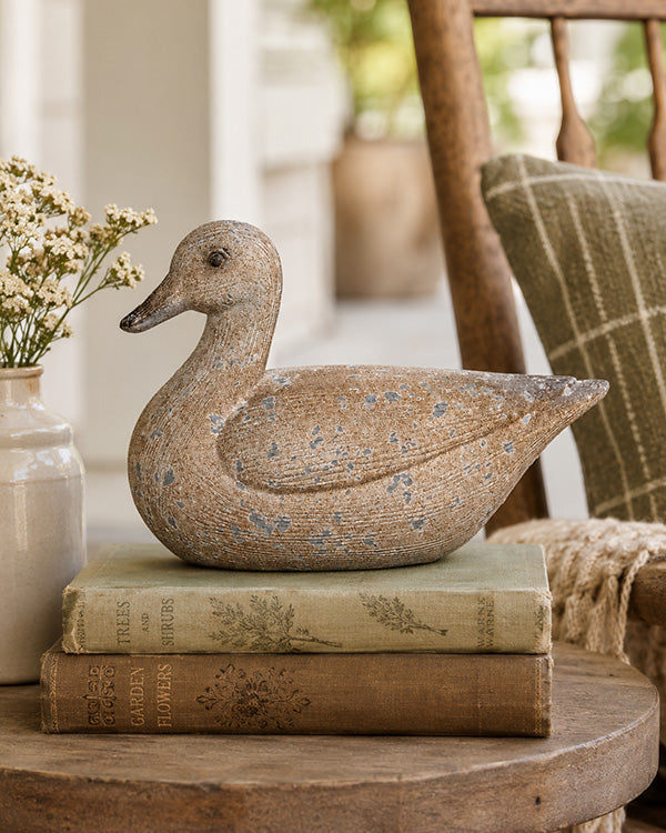 Distressed Brown Resin Duck Figurine, additional view 2