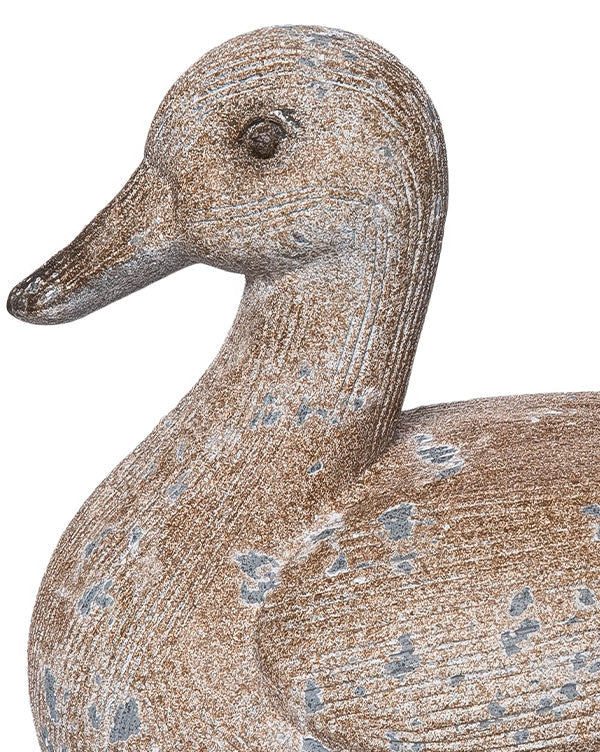 Distressed Brown Resin Duck Figurine, additional view 3