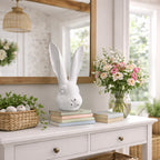 Distressed White Rabbit Head Sculpture, additional view 1