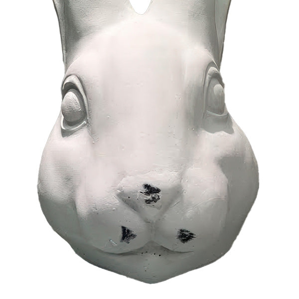 Distressed White Rabbit Head Sculpture, additional view 2